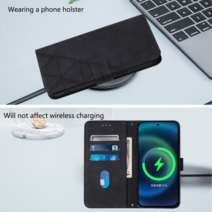 Funda para teléfono con tapa de cuero con relieve 3D y diseño cruzado, For Redmi K80 / K80 Pro, For Redmi Note 14 Pro 4G, For Redmi Note 14 4G 163.25mm, For Redmi K70 Ultra 5G Global, For Redmi 13 4G / Note 13R