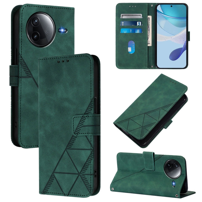 Funda para teléfono con tapa de cuero con relieve 3D y diseño cruzado, For Redmi K80 / K80 Pro, For Redmi Note 14 Pro 4G, For Redmi Note 14 4G 163.25mm, For Redmi K70 Ultra 5G Global, For Redmi 13 4G / Note 13R