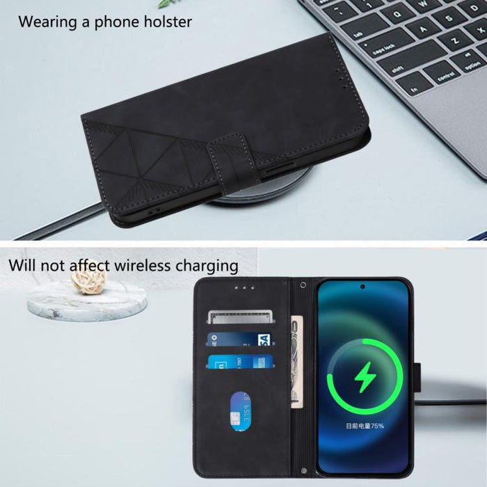 Funda para teléfono con tapa de cuero con relieve 3D y diseño cruzado, For Redmi K80 / K80 Pro, For Redmi Note 14 Pro 4G, For Redmi Note 14 4G 163.25mm, For Redmi K70 Ultra 5G Global, For Redmi 13 4G / Note 13R
