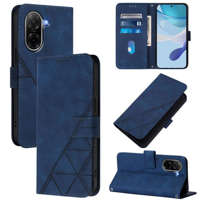 Funda para teléfono con tapa de cuero con relieve 3D y diseño cruzado, For Redmi A5 4G 171.7mm, For Redmi K90 Max 5G, For Redmi A7 Pro 4G/5G 171mm / Poco C85x 5G, For Redmi 15a 5G Global, For Redmi Turbo 5 5G Global/Poco X8 Pro 5G                      ...