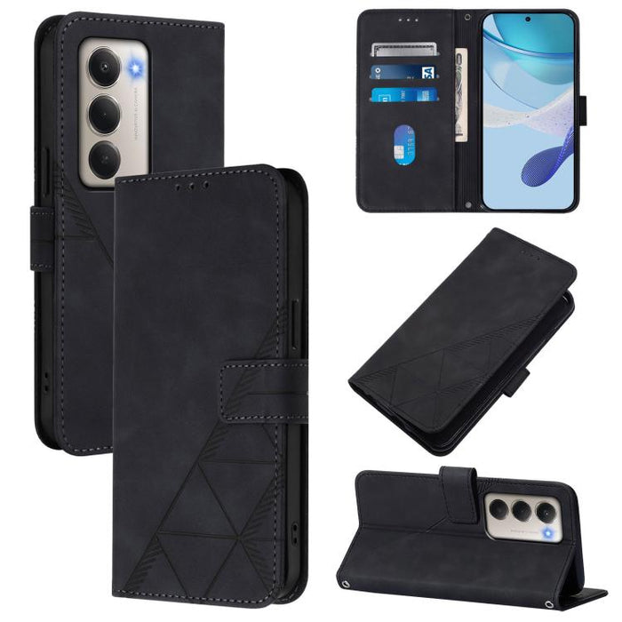 Funda para teléfono con tapa de cuero con relieve 3D y diseño cruzado, For Redmi A5 4G 171.7mm, For Redmi K90 Max 5G, For Redmi A7 Pro 4G/5G 171mm / Poco C85x 5G, For Redmi 15a 5G Global, For Redmi Turbo 5 5G Global/Poco X8 Pro 5G                      ...