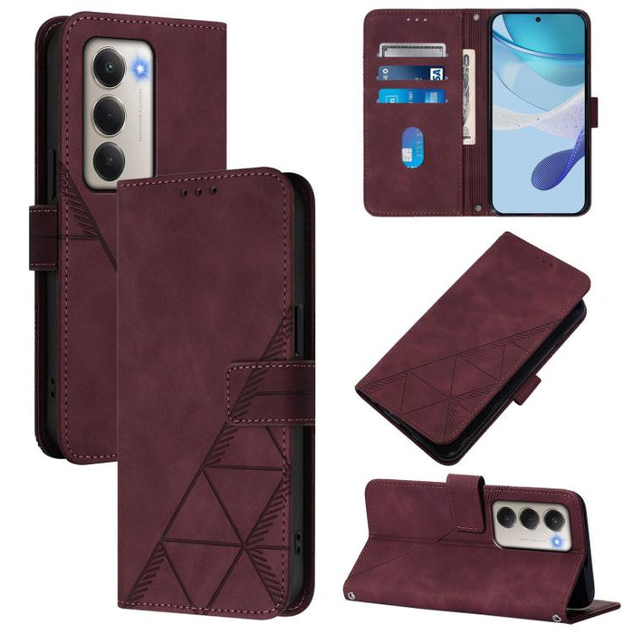 Funda para teléfono con tapa de cuero con relieve 3D y diseño cruzado, For Redmi A5 4G 171.7mm, For Redmi K90 Max 5G, For Redmi A7 Pro 4G/5G 171mm / Poco C85x 5G, For Redmi 15a 5G Global, For Redmi Turbo 5 5G Global/Poco X8 Pro 5G                      ...