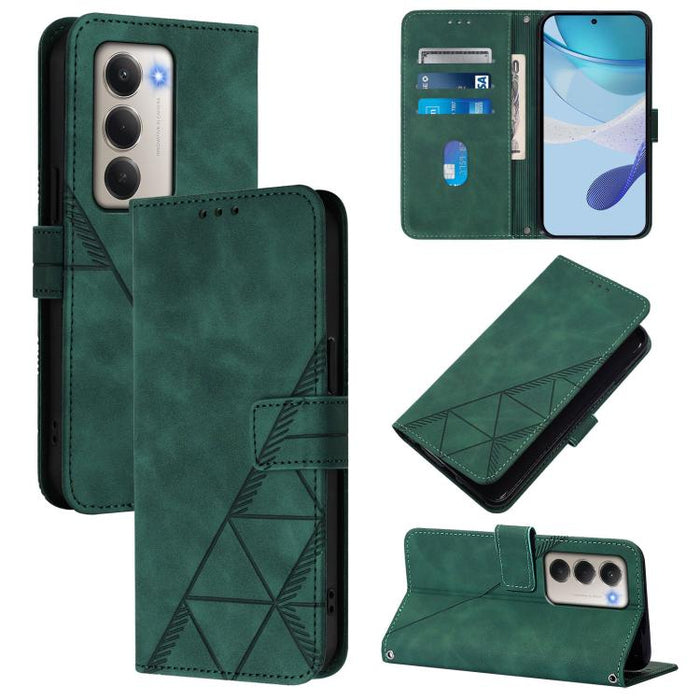 Funda para teléfono con tapa de cuero con relieve 3D y diseño cruzado, For Redmi A5 4G 171.7mm, For Redmi K90 Max 5G, For Redmi A7 Pro 4G/5G 171mm / Poco C85x 5G, For Redmi 15a 5G Global, For Redmi Turbo 5 5G Global/Poco X8 Pro 5G                      ...