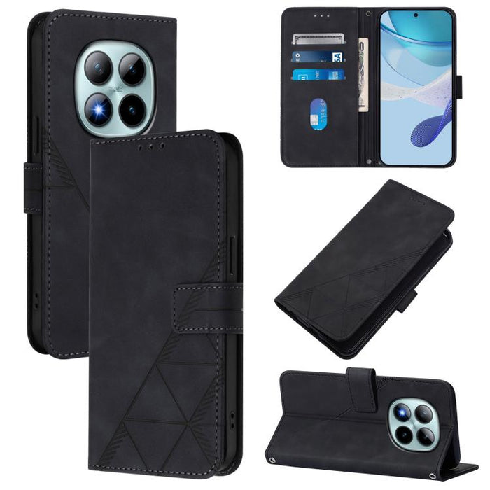 Funda para teléfono con tapa de cuero con relieve 3D y diseño cruzado, For Redmi A5 4G 171.7mm, For Redmi K90 Max 5G, For Redmi A7 Pro 4G/5G 171mm / Poco C85x 5G, For Redmi 15a 5G Global, For Redmi Turbo 5 5G Global/Poco X8 Pro 5G                      ...
