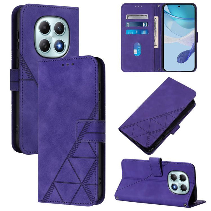 Funda para teléfono con tapa de cuero con relieve 3D y diseño cruzado, For Redmi A5 4G 171.7mm, For Redmi K90 Max 5G, For Redmi A7 Pro 4G/5G 171mm / Poco C85x 5G, For Redmi 15a 5G Global, For Redmi Turbo 5 5G Global/Poco X8 Pro 5G                      ...