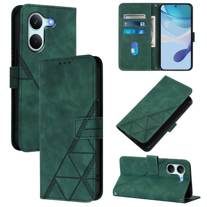 Funda para teléfono con tapa de cuero con relieve 3D y diseño cruzado, For Redmi A5 4G 171.7mm, For Redmi K90 Max 5G, For Redmi A7 Pro 4G/5G 171mm / Poco C85x 5G, For Redmi 15a 5G Global, For Redmi Turbo 5 5G Global/Poco X8 Pro 5G                      ...