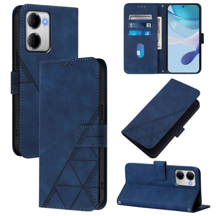 Funda para teléfono con tapa de cuero con relieve 3D y diseño cruzado, For Redmi A5 4G 171.7mm, For Redmi K90 Max 5G, For Redmi A7 Pro 4G/5G 171mm / Poco C85x 5G, For Redmi 15a 5G Global, For Redmi Turbo 5 5G Global/Poco X8 Pro 5G                      ...
