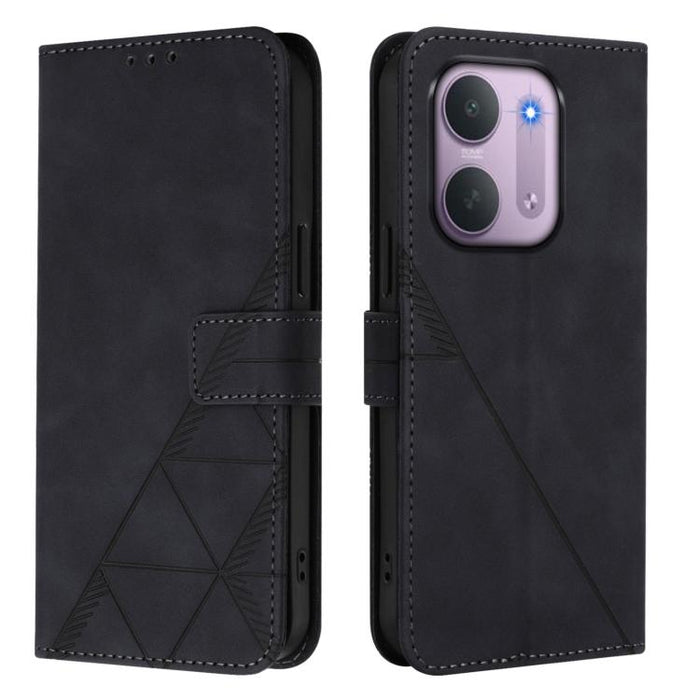 Funda para teléfono con tapa de cuero con relieve 3D y diseño cruzado, For Redmi A5 4G 171.7mm, For Redmi K90 Max 5G, For Redmi A7 Pro 4G/5G 171mm / Poco C85x 5G, For Redmi 15a 5G Global, For Redmi Turbo 5 5G Global/Poco X8 Pro 5G                      ...