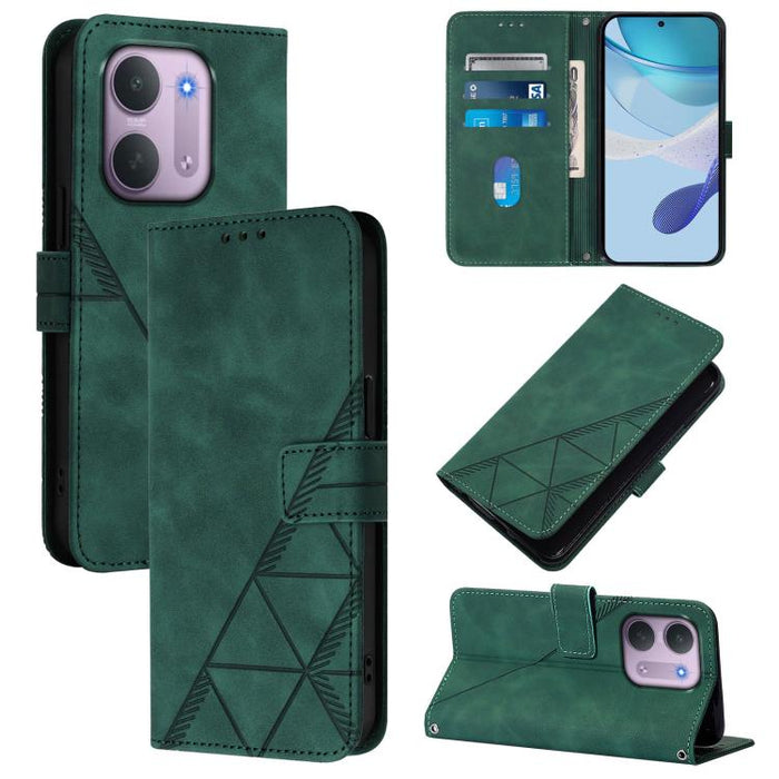 Funda para teléfono con tapa de cuero con relieve 3D y diseño cruzado, For Redmi A5 4G 171.7mm, For Redmi K90 Max 5G, For Redmi A7 Pro 4G/5G 171mm / Poco C85x 5G, For Redmi 15a 5G Global, For Redmi Turbo 5 5G Global/Poco X8 Pro 5G                      ...