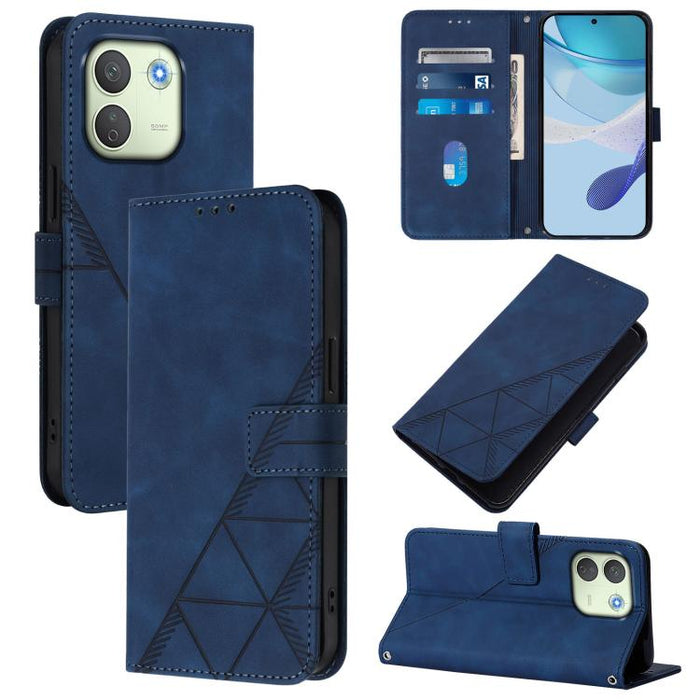 Funda para teléfono con tapa de cuero con relieve 3D y diseño cruzado, For Redmi A5 4G 171.7mm, For Redmi K90 Max 5G, For Redmi A7 Pro 4G/5G 171mm / Poco C85x 5G, For Redmi 15a 5G Global, For Redmi Turbo 5 5G Global/Poco X8 Pro 5G                      ...