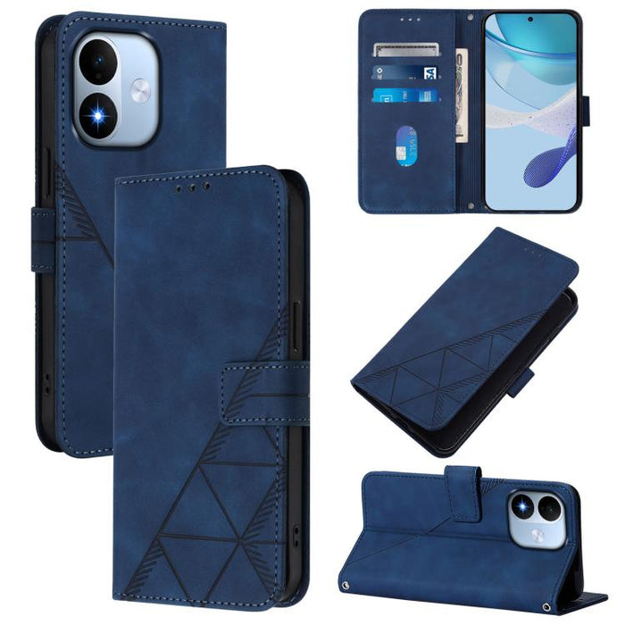 Funda para teléfono con tapa de cuero con relieve 3D y diseño cruzado, For Redmi A5 4G 171.7mm, For Redmi K90 Max 5G, For Redmi A7 Pro 4G/5G 171mm / Poco C85x 5G, For Redmi 15a 5G Global, For Redmi Turbo 5 5G Global/Poco X8 Pro 5G                      ...
