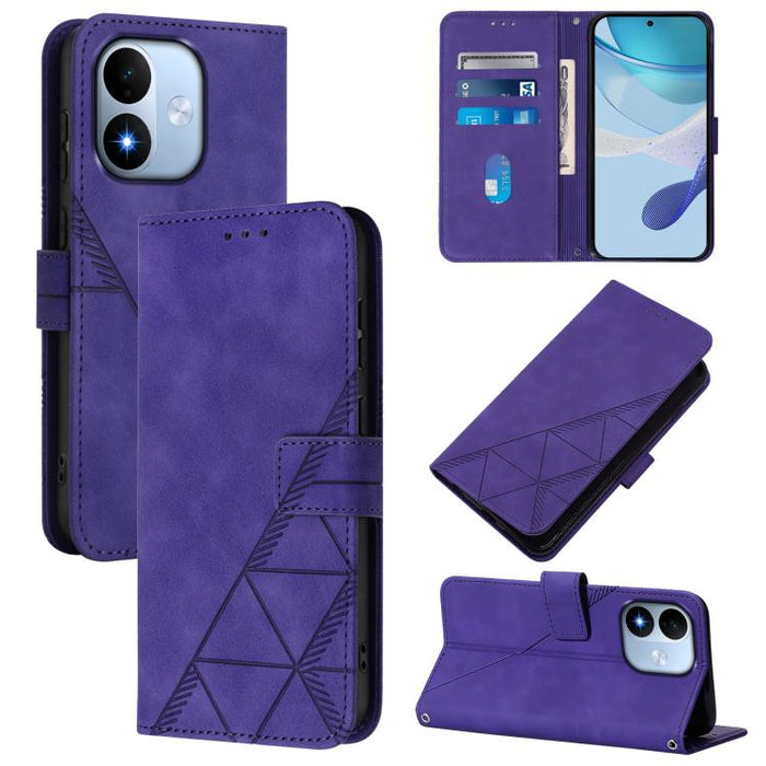 Funda para teléfono con tapa de cuero con relieve 3D y diseño cruzado, For Redmi A5 4G 171.7mm, For Redmi K90 Max 5G, For Redmi A7 Pro 4G/5G 171mm / Poco C85x 5G, For Redmi 15a 5G Global, For Redmi Turbo 5 5G Global/Poco X8 Pro 5G                      ...