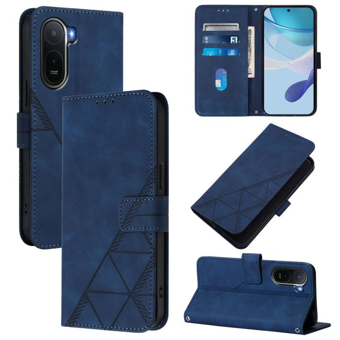 Funda para teléfono con tapa de cuero con relieve 3D y diseño cruzado, For Redmi A5 4G 171.7mm, For Redmi K90 Max 5G, For Redmi A7 Pro 4G/5G 171mm / Poco C85x 5G, For Redmi 15a 5G Global, For Redmi Turbo 5 5G Global/Poco X8 Pro 5G                      ...