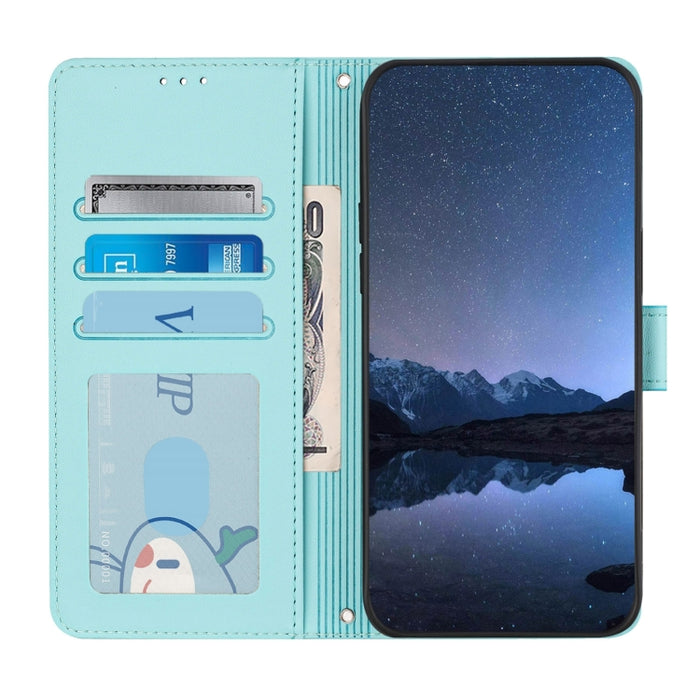 Funda para teléfono de cuero RFID con estampado en relieve de gato y rata y cordón, For Redmi 14C 4G, For Redmi K70 Ultra 5G Global, For Redmi 13 4G