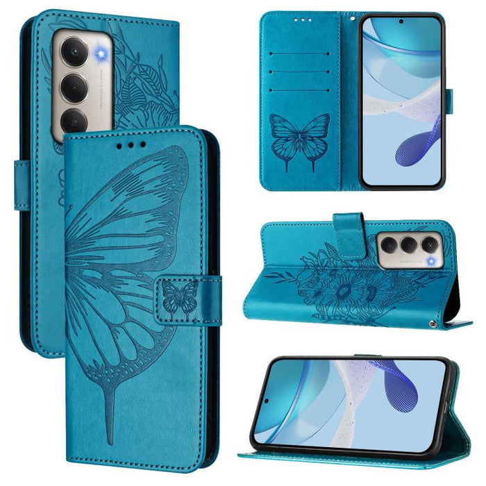 Funda de cuero para teléfono con diseño de mariposa en relieve, For Redmi Turbo 4, For Redmi Note 14 5G Global, For Redmi Note 14 Pro 4G, For Redmi Note 14 4G 163.25mm, For Redmi K70 Ultra 5G Global, For Redmi 13 4G