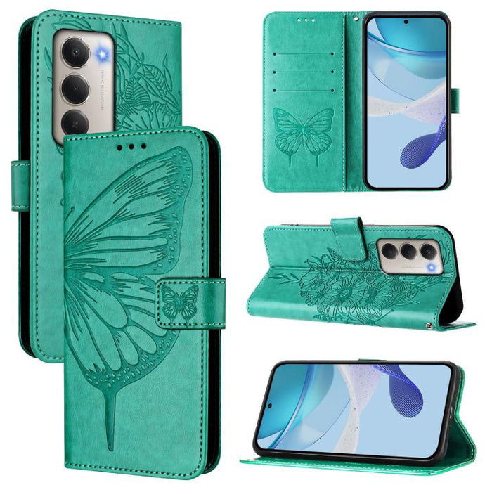 Funda de cuero para teléfono con diseño de mariposa en relieve, For Redmi Turbo 4, For Redmi Note 14 5G Global, For Redmi Note 14 Pro 4G, For Redmi Note 14 4G 163.25mm, For Redmi K70 Ultra 5G Global, For Redmi 13 4G