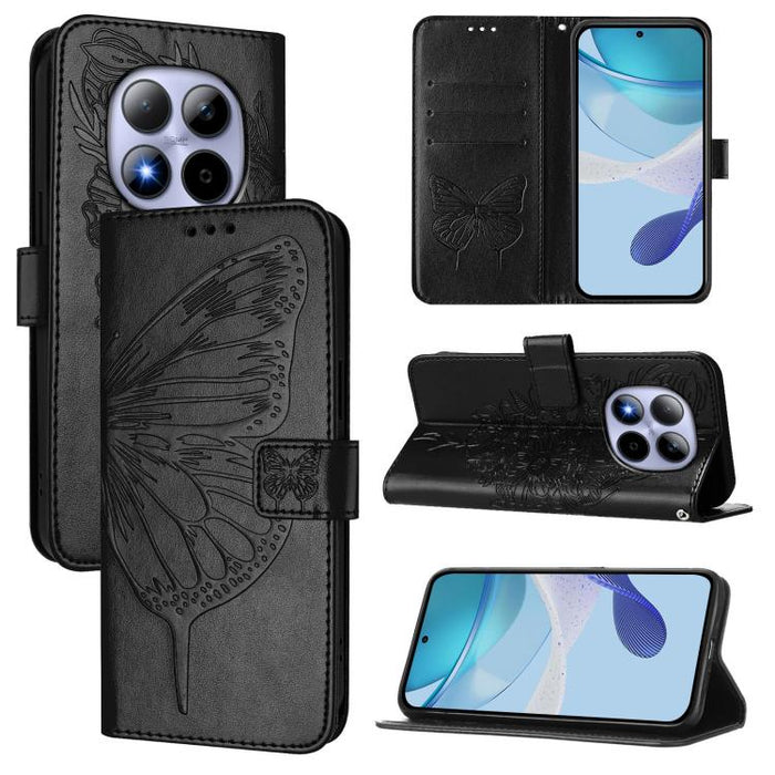 Funda de cuero para teléfono con diseño de mariposa en relieve, For Redmi K90 Max 5G, For Redmi A7 Pro 5G 171mm / Poco C81, For Redmi 15a 5G Global, For Redmi A5 4G 171.7mm / Poco C71 4G, For Redmi Turbo 5 5G Global / Poco X8 Pro                       ...