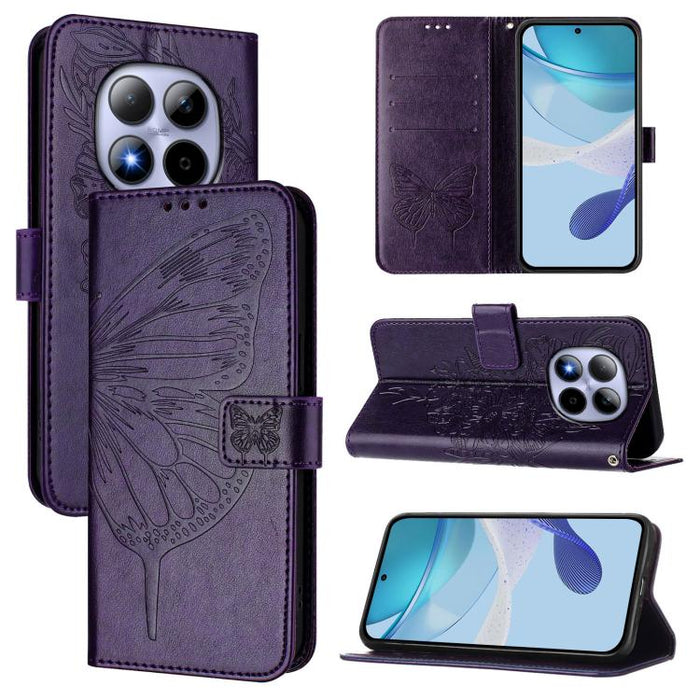 Funda de cuero para teléfono con diseño de mariposa en relieve, For Redmi K90 Max 5G, For Redmi A7 Pro 5G 171mm / Poco C81, For Redmi 15a 5G Global, For Redmi A5 4G 171.7mm / Poco C71 4G, For Redmi Turbo 5 5G Global / Poco X8 Pro                       ...