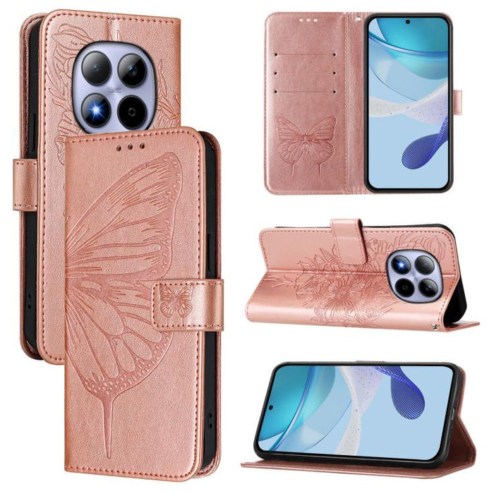 Funda de cuero para teléfono con diseño de mariposa en relieve, For Redmi K90 Max 5G, For Redmi A7 Pro 5G 171mm / Poco C81, For Redmi 15a 5G Global, For Redmi A5 4G 171.7mm / Poco C71 4G, For Redmi Turbo 5 5G Global / Poco X8 Pro                       ...