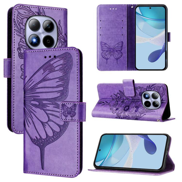 Funda de cuero para teléfono con diseño de mariposa en relieve, For Redmi K90 Max 5G, For Redmi A7 Pro 5G 171mm / Poco C81, For Redmi 15a 5G Global, For Redmi A5 4G 171.7mm / Poco C71 4G, For Redmi Turbo 5 5G Global / Poco X8 Pro                       ...