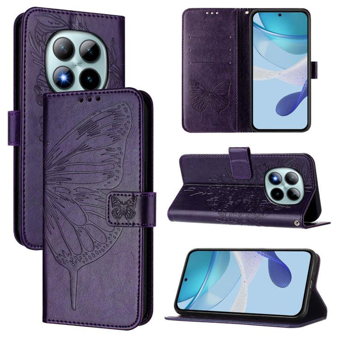 Funda de cuero para teléfono con diseño de mariposa en relieve, For Redmi K90 Max 5G, For Redmi A7 Pro 5G 171mm / Poco C81, For Redmi 15a 5G Global, For Redmi A5 4G 171.7mm / Poco C71 4G, For Redmi Turbo 5 5G Global / Poco X8 Pro                       ...