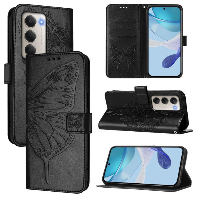 Funda de cuero para teléfono con diseño de mariposa en relieve, For Redmi Turbo 4, For Redmi Note 14 5G Global, For Redmi Note 14 Pro 4G, For Redmi Note 14 4G 163.25mm, For Redmi K70 Ultra 5G Global, For Redmi 13 4G
