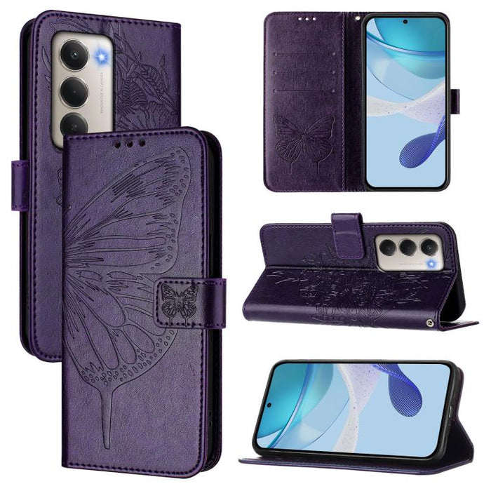 Funda de cuero para teléfono con diseño de mariposa en relieve, For Redmi Turbo 4, For Redmi Note 14 5G Global, For Redmi Note 14 Pro 4G, For Redmi Note 14 4G 163.25mm, For Redmi K70 Ultra 5G Global, For Redmi 13 4G