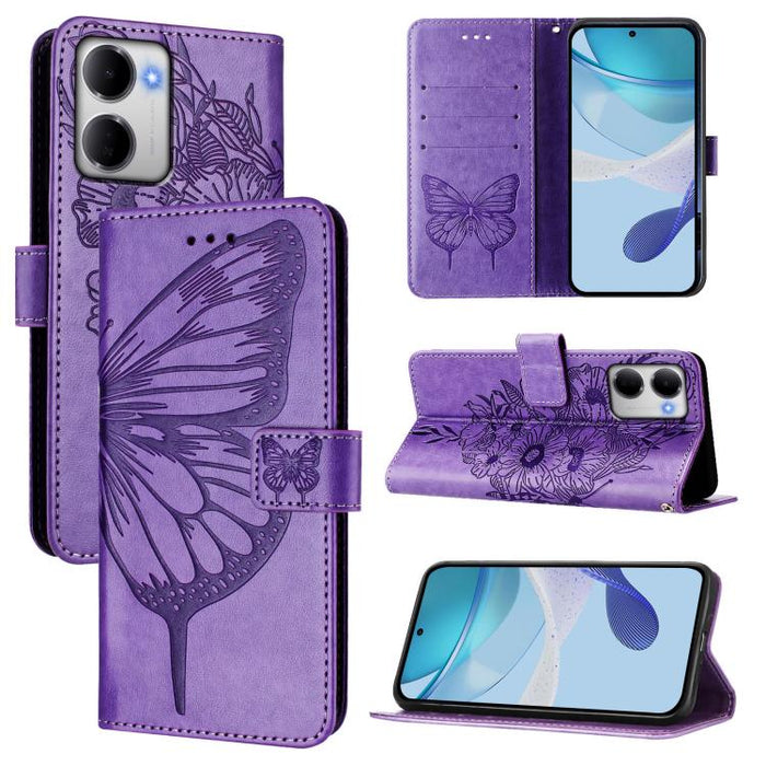 Funda de cuero para teléfono con diseño de mariposa en relieve, For Redmi K90 Max 5G, For Redmi A7 Pro 5G 171mm / Poco C81, For Redmi 15a 5G Global, For Redmi A5 4G 171.7mm / Poco C71 4G, For Redmi Turbo 5 5G Global / Poco X8 Pro                       ...