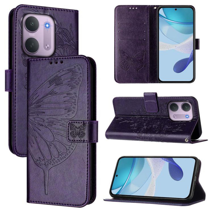 Funda de cuero para teléfono con diseño de mariposa en relieve, For Redmi K90 Max 5G, For Redmi A7 Pro 5G 171mm / Poco C81, For Redmi 15a 5G Global, For Redmi A5 4G 171.7mm / Poco C71 4G, For Redmi Turbo 5 5G Global / Poco X8 Pro                       ...