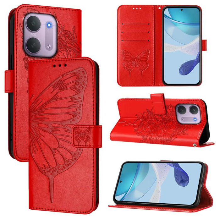 Funda de cuero para teléfono con diseño de mariposa en relieve, For Redmi K90 Max 5G, For Redmi A7 Pro 5G 171mm / Poco C81, For Redmi 15a 5G Global, For Redmi A5 4G 171.7mm / Poco C71 4G, For Redmi Turbo 5 5G Global / Poco X8 Pro                       ...