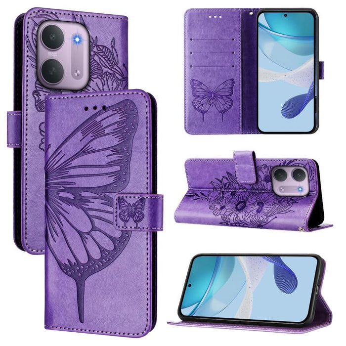 Funda de cuero para teléfono con diseño de mariposa en relieve, For Redmi K90 Max 5G, For Redmi A7 Pro 5G 171mm / Poco C81, For Redmi 15a 5G Global, For Redmi A5 4G 171.7mm / Poco C71 4G, For Redmi Turbo 5 5G Global / Poco X8 Pro                       ...