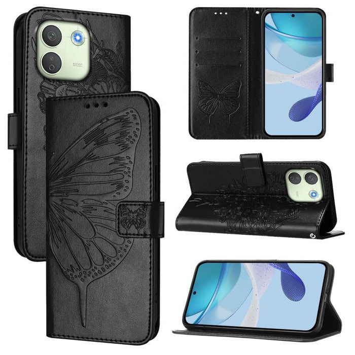 Funda de cuero para teléfono con diseño de mariposa en relieve, For Redmi K90 Max 5G, For Redmi A7 Pro 5G 171mm / Poco C81, For Redmi 15a 5G Global, For Redmi A5 4G 171.7mm / Poco C71 4G, For Redmi Turbo 5 5G Global / Poco X8 Pro                       ...