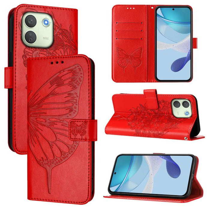 Funda de cuero para teléfono con diseño de mariposa en relieve, For Redmi K90 Max 5G, For Redmi A7 Pro 5G 171mm / Poco C81, For Redmi 15a 5G Global, For Redmi A5 4G 171.7mm / Poco C71 4G, For Redmi Turbo 5 5G Global / Poco X8 Pro                       ...