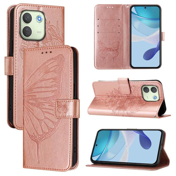 Funda de cuero para teléfono con diseño de mariposa en relieve, For Redmi K90 Max 5G, For Redmi A7 Pro 5G 171mm / Poco C81, For Redmi 15a 5G Global, For Redmi A5 4G 171.7mm / Poco C71 4G, For Redmi Turbo 5 5G Global / Poco X8 Pro                       ...
