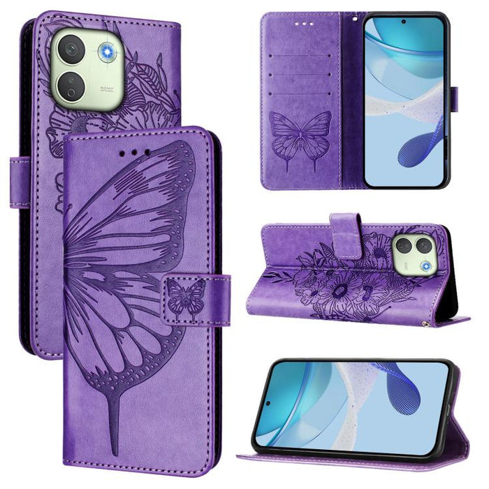 Funda de cuero para teléfono con diseño de mariposa en relieve, For Redmi K90 Max 5G, For Redmi A7 Pro 5G 171mm / Poco C81, For Redmi 15a 5G Global, For Redmi A5 4G 171.7mm / Poco C71 4G, For Redmi Turbo 5 5G Global / Poco X8 Pro                       ...