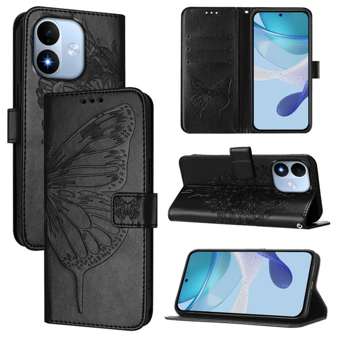 Funda de cuero para teléfono con diseño de mariposa en relieve, For Redmi K90 Max 5G, For Redmi A7 Pro 5G 171mm / Poco C81, For Redmi 15a 5G Global, For Redmi A5 4G 171.7mm / Poco C71 4G, For Redmi Turbo 5 5G Global / Poco X8 Pro                       ...