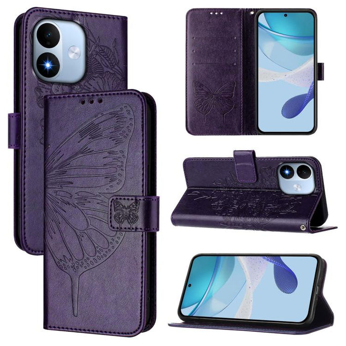 Funda de cuero para teléfono con diseño de mariposa en relieve, For Redmi K90 Max 5G, For Redmi A7 Pro 5G 171mm / Poco C81, For Redmi 15a 5G Global, For Redmi A5 4G 171.7mm / Poco C71 4G, For Redmi Turbo 5 5G Global / Poco X8 Pro                       ...