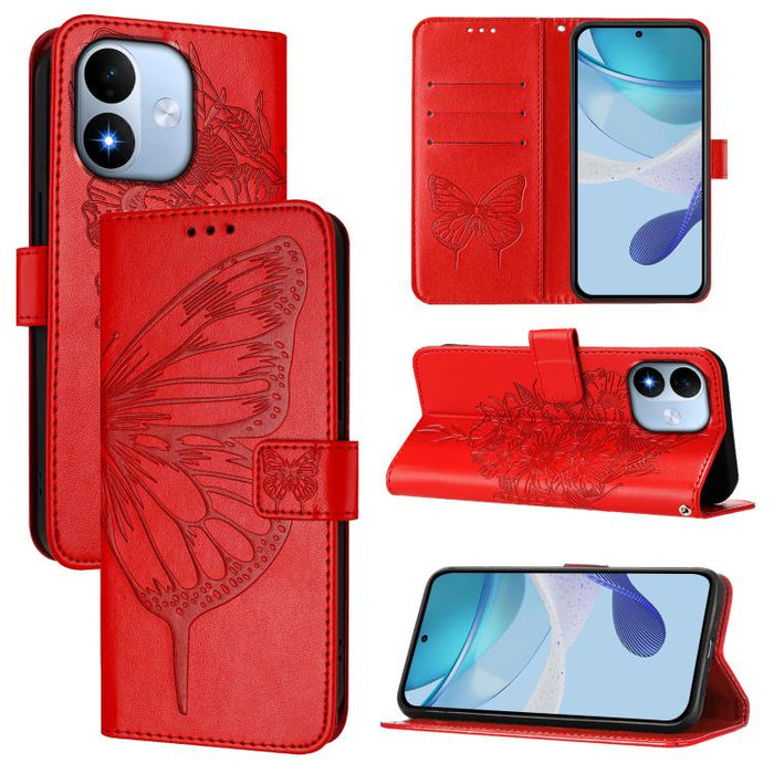 Funda de cuero para teléfono con diseño de mariposa en relieve, For Redmi K90 Max 5G, For Redmi A7 Pro 5G 171mm / Poco C81, For Redmi 15a 5G Global, For Redmi A5 4G 171.7mm / Poco C71 4G, For Redmi Turbo 5 5G Global / Poco X8 Pro                       ...