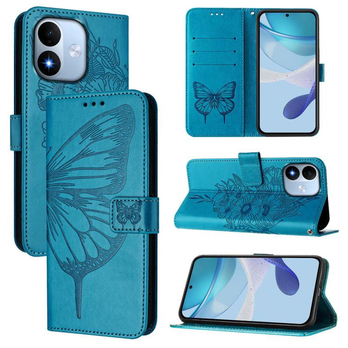 Funda de cuero para teléfono con diseño de mariposa en relieve, For Redmi K90 Max 5G, For Redmi A7 Pro 5G 171mm / Poco C81, For Redmi 15a 5G Global, For Redmi A5 4G 171.7mm / Poco C71 4G, For Redmi Turbo 5 5G Global / Poco X8 Pro                       ...