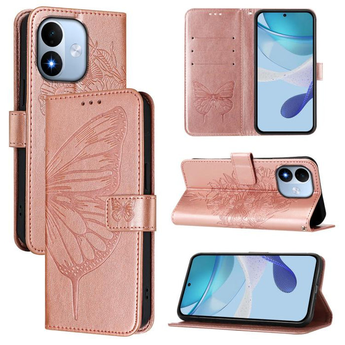 Funda de cuero para teléfono con diseño de mariposa en relieve, For Redmi K90 Max 5G, For Redmi A7 Pro 5G 171mm / Poco C81, For Redmi 15a 5G Global, For Redmi A5 4G 171.7mm / Poco C71 4G, For Redmi Turbo 5 5G Global / Poco X8 Pro                       ...
