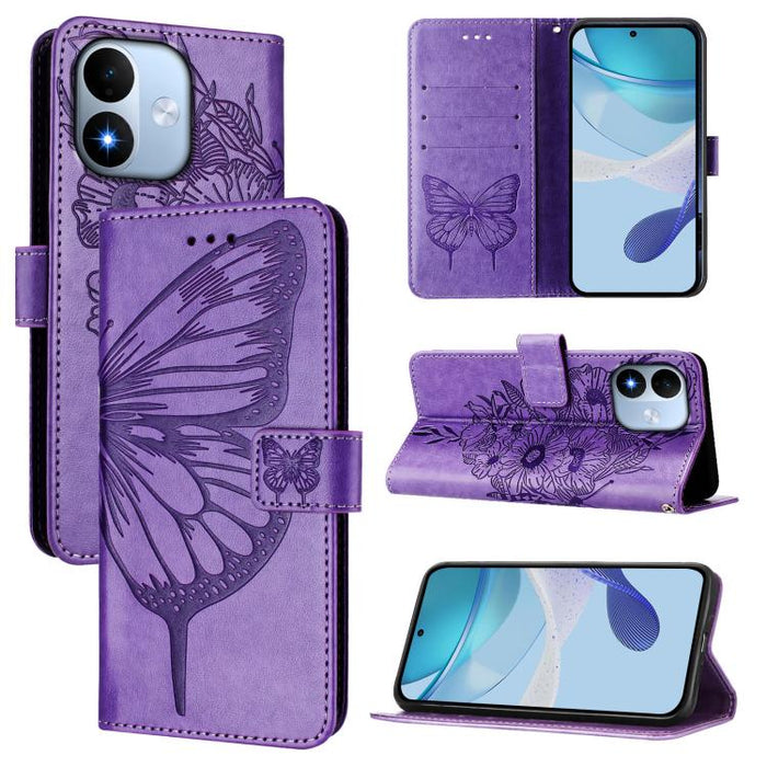 Funda de cuero para teléfono con diseño de mariposa en relieve, For Redmi K90 Max 5G, For Redmi A7 Pro 5G 171mm / Poco C81, For Redmi 15a 5G Global, For Redmi A5 4G 171.7mm / Poco C71 4G, For Redmi Turbo 5 5G Global / Poco X8 Pro                       ...