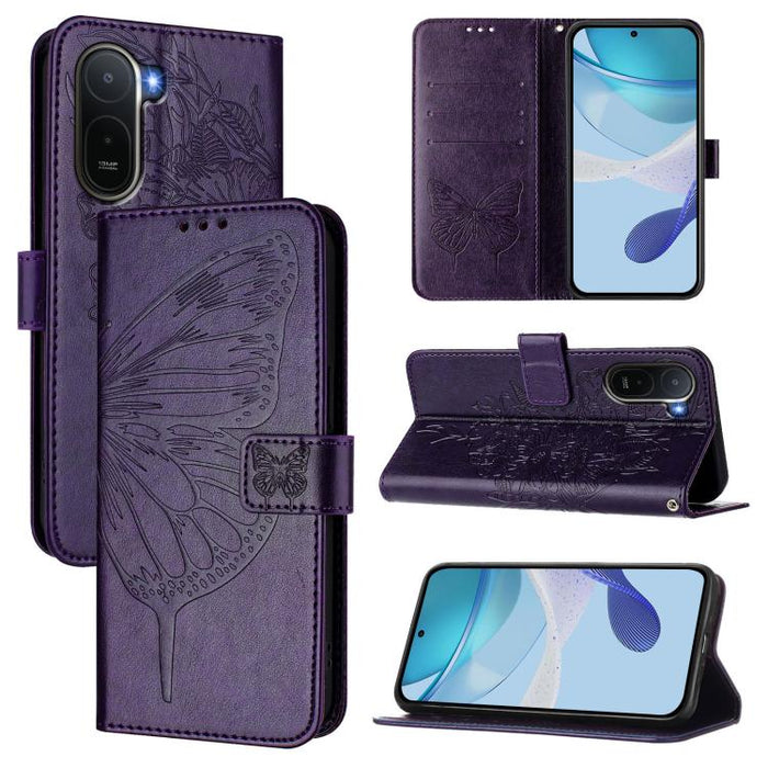 Funda de cuero para teléfono con diseño de mariposa en relieve, For Redmi K90 Max 5G, For Redmi A7 Pro 5G 171mm / Poco C81, For Redmi 15a 5G Global, For Redmi A5 4G 171.7mm / Poco C71 4G, For Redmi Turbo 5 5G Global / Poco X8 Pro                       ...