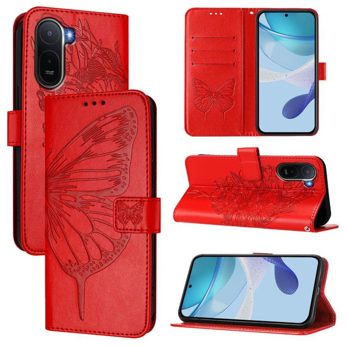 Funda de cuero para teléfono con diseño de mariposa en relieve, For Redmi K90 Max 5G, For Redmi A7 Pro 5G 171mm / Poco C81, For Redmi 15a 5G Global, For Redmi A5 4G 171.7mm / Poco C71 4G, For Redmi Turbo 5 5G Global / Poco X8 Pro                       ...