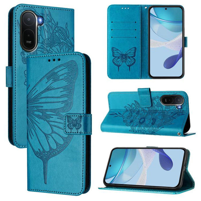 Funda de cuero para teléfono con diseño de mariposa en relieve, For Redmi K90 Max 5G, For Redmi A7 Pro 5G 171mm / Poco C81, For Redmi 15a 5G Global, For Redmi A5 4G 171.7mm / Poco C71 4G, For Redmi Turbo 5 5G Global / Poco X8 Pro                       ...
