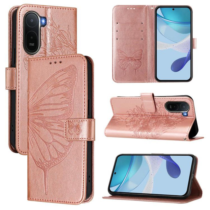 Funda de cuero para teléfono con diseño de mariposa en relieve, For Redmi K90 Max 5G, For Redmi A7 Pro 5G 171mm / Poco C81, For Redmi 15a 5G Global, For Redmi A5 4G 171.7mm / Poco C71 4G, For Redmi Turbo 5 5G Global / Poco X8 Pro                       ...
