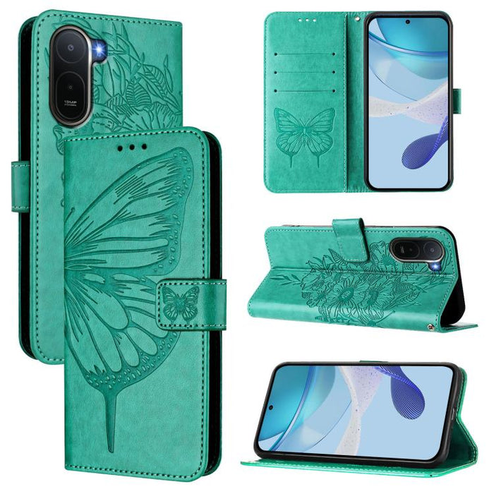 Funda de cuero para teléfono con diseño de mariposa en relieve, For Redmi K90 Max 5G, For Redmi A7 Pro 5G 171mm / Poco C81, For Redmi 15a 5G Global, For Redmi A5 4G 171.7mm / Poco C71 4G, For Redmi Turbo 5 5G Global / Poco X8 Pro                       ...