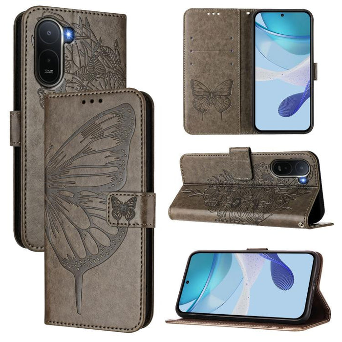 Funda de cuero para teléfono con diseño de mariposa en relieve, For Redmi K90 Max 5G, For Redmi A7 Pro 5G 171mm / Poco C81, For Redmi 15a 5G Global, For Redmi A5 4G 171.7mm / Poco C71 4G, For Redmi Turbo 5 5G Global / Poco X8 Pro                       ...