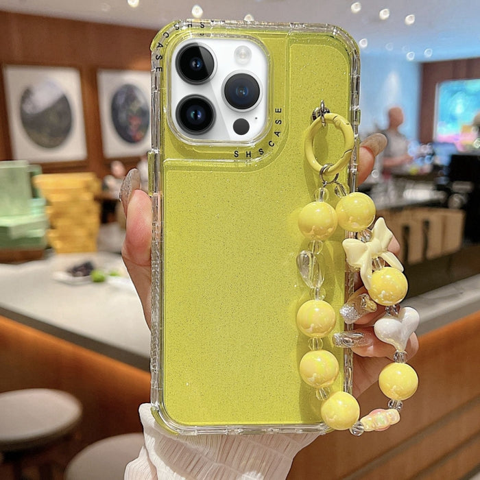 Funda para teléfono con cobertura total de TPU + PC + lentejuelas brillantes con pulsera, For iPhone 17 Pro Max, For iPhone 17 Pro, For iPhone 16 Pro Max, For iPhone 16 Pro, For iPhone 16 Plus, For iPhone 16, For iPhone 15 Pro Max, For iPhone 15 Pro   ...