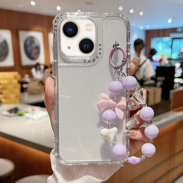 Funda para teléfono con cobertura total de TPU + PC + lentejuelas brillantes con pulsera, For iPhone 17 Pro Max, For iPhone 17 Pro, For iPhone 16 Pro Max, For iPhone 16 Pro, For iPhone 16 Plus, For iPhone 16, For iPhone 15 Pro Max, For iPhone 15 Pro   ...