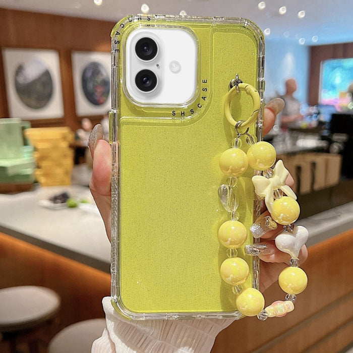 Funda para teléfono con cobertura total de TPU + PC + lentejuelas brillantes con pulsera, For iPhone 17 Pro Max, For iPhone 17 Pro, For iPhone 16 Pro Max, For iPhone 16 Pro, For iPhone 16 Plus, For iPhone 16, For iPhone 15 Pro Max, For iPhone 15 Pro   ...
